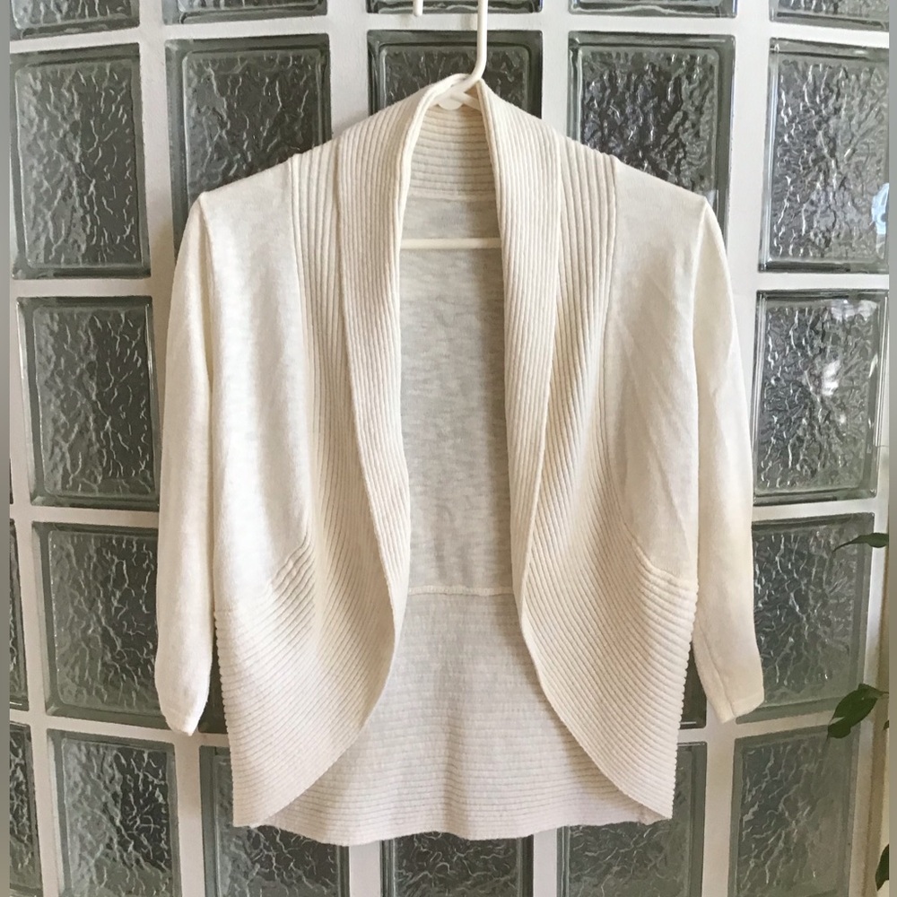 Cream 3/4 Sleeve Sweater